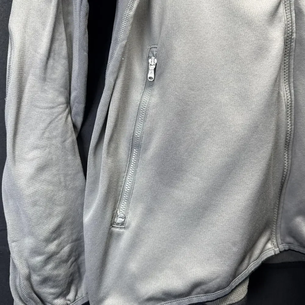Adidas Jacket Mens XL Gray Climaheat Golf Full Zip Performance Layer Athletic